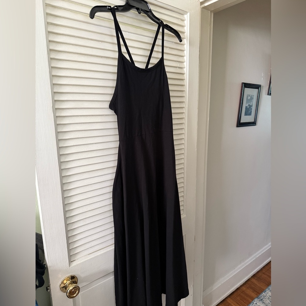 Pact, Black cotton dress with pocket